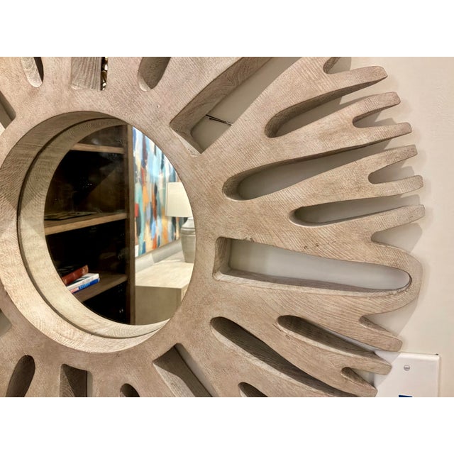 Made Goods Made Goods Modern Natural Pinewood Starburst Sedona Wall Mirror For Sale - Image 4 of 5