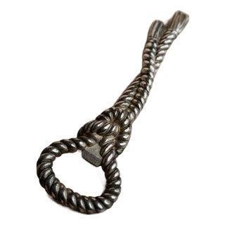 Vintage Silver-Plated Rope Bottle Opener, 1940s For Sale