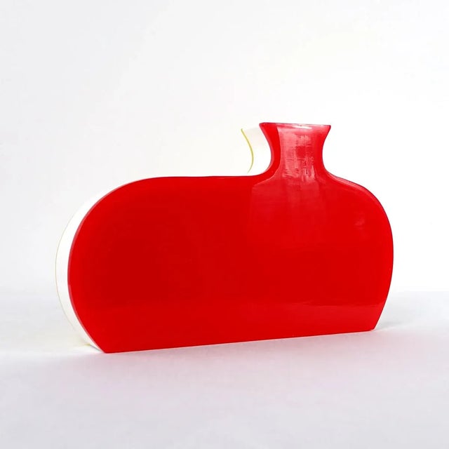 Plastic Vintage Colorful Stylized Acrylic Glass Vases from Villeroy & Boch, Set of 3 For Sale - Image 7 of 11