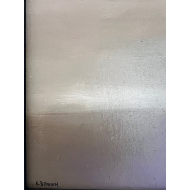 Contemporary Mid Century Abstract Modern Painting by F. Brown For Sale - Image 3 of 11