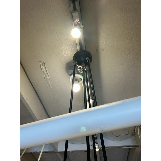 Gemstone Late 20th Century Oil-Rubbed Bronze Hood Pendant With Opal Glass Shade For Sale - Image 7 of 9