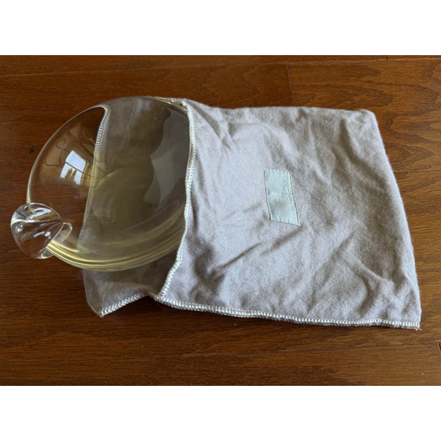 New in Box Steuben Clear Crystal Mid-Century Ashtray Designed by George Thompson Vtg. For Sale - Image 10 of 13