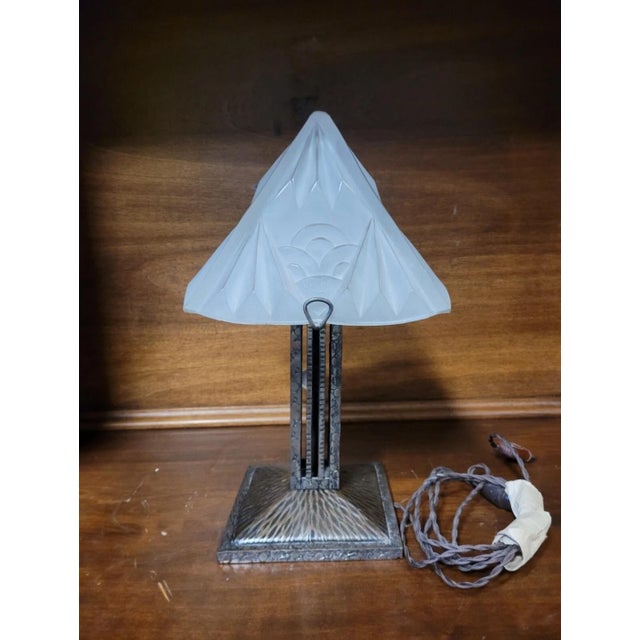 Art Deco Lamp by Degue, 1920s For Sale - Image 11 of 11