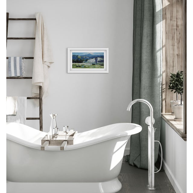 Green Distant Summer Hills Oil Painting by L Haas For Sale - Image 8 of 9