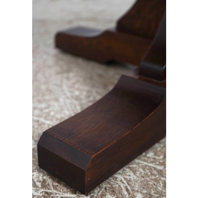 Brown Stickley Mission Oak Round Dining Table For Sale - Image 8 of 18