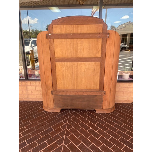 1920s Vintage Mid-Century Modern Wooden Dressing Table or Vanity With Stool For Sale - Image 5 of 9