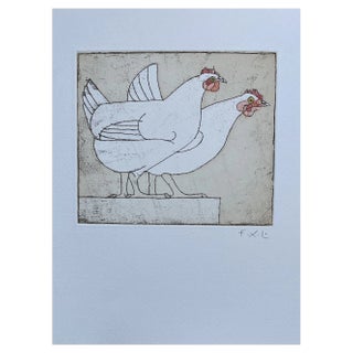 François-Xavier Lalanne, Les Poules (The Hens), 2004, Lithograph For Sale