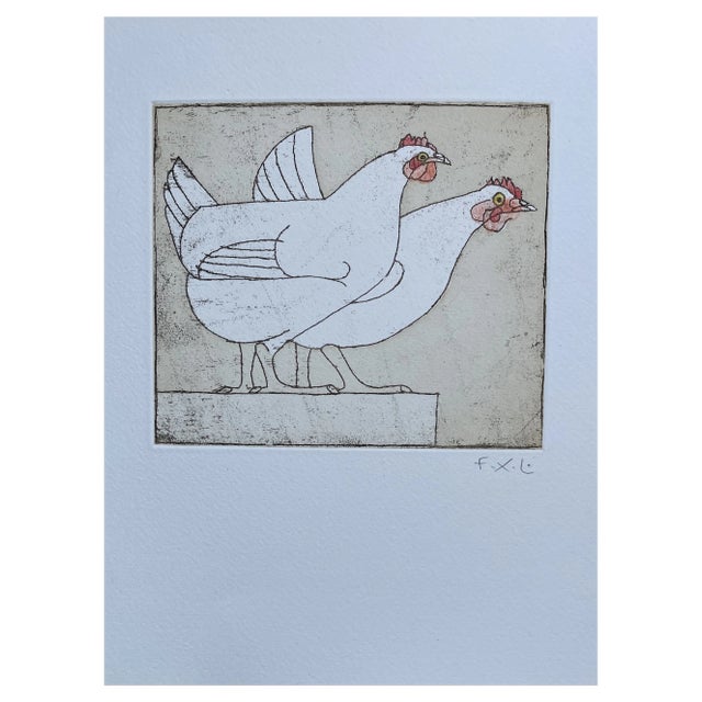 François-Xavier Lalanne, Les Poules (The Hens), 2004, Lithograph For Sale