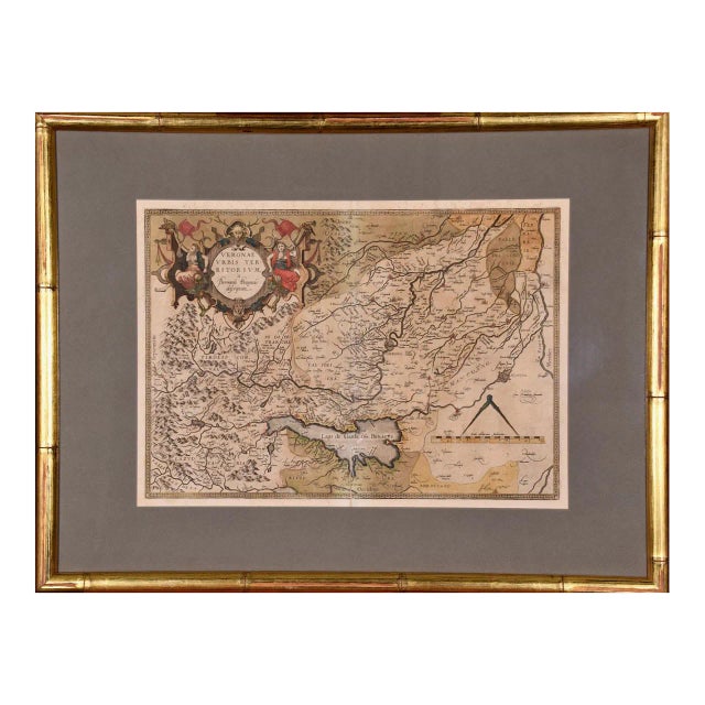 Northern Italy: A 16th Century Hand-Colored Map by Abraham Ortelius, 1584 For Sale