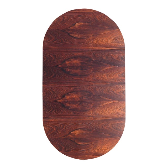 1950's Brazilian Rosewood Dining Table With Stunning Grain Patterns - Restored For Sale