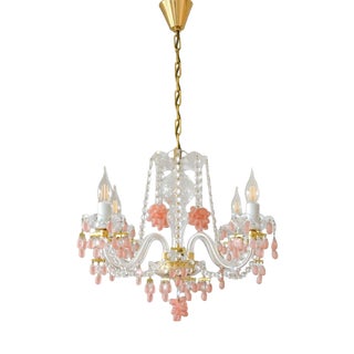 Bohemian Crystal Grape Chandelier by Václav Hanus, Former Czechoslovakia, 1970s For Sale
