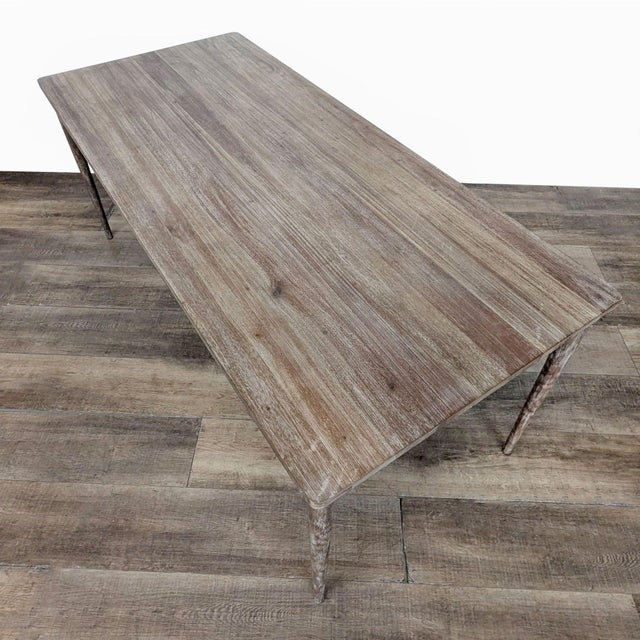 West Elm West Elm Wood Dining Table For Sale - Image 4 of 7