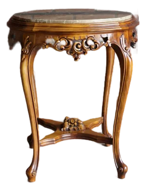 Italian French Style Marble Top End Table
