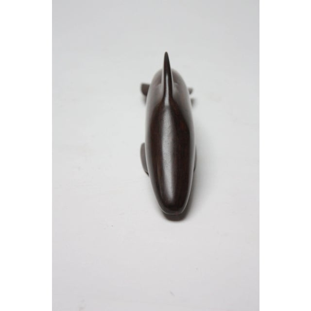 Mid-Century Modern Vintage Ironwood Dolphin Sculpture For Sale - Image 3 of 9
