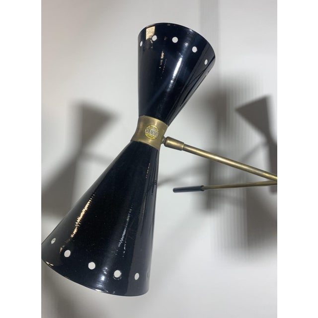 Black Mid-Century Modern Hanging Lamp, 1950s For Sale - Image 8 of 11