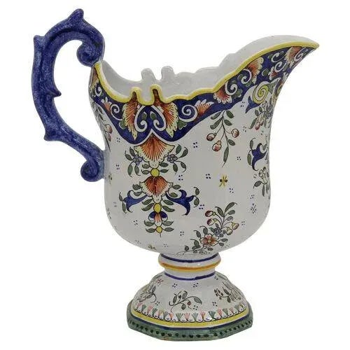 Antique Oversize French Faience Pitcher For Sale In Los Angeles - Image 6 of 6
