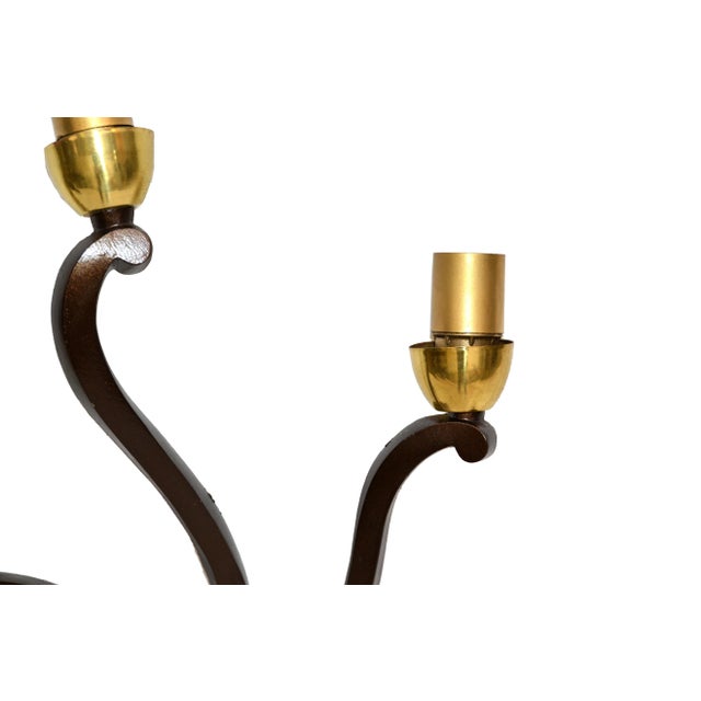Bronze Riccardo Scarpa Bronze Sconces & Shades, Wall Lights Art Deco Italy 1950 - Pair For Sale - Image 8 of 13