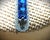 Blue Square Cut Art Deco Stone Bar Pin, Seed Pearl, Silver For Sale In New York - Image 6 of 12