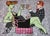 Juarez Machado Signed Limited Edition Serigraph – Parisian Cocktail Scene For Sale