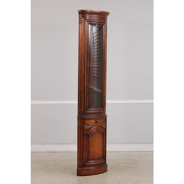 Age: Approx: 30 Years Old Details: Adjustable Shelves Beveled Glass Waved High Quality Construction Large Impressive...