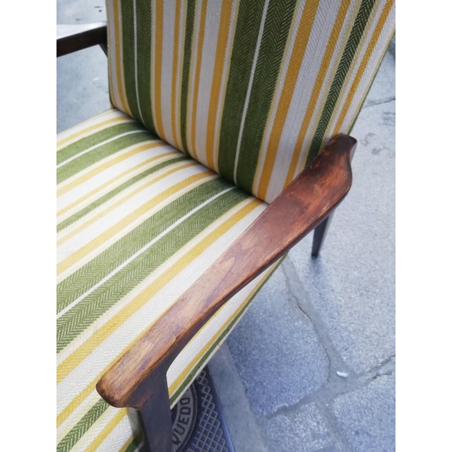 Brown Vintage Armchairs with Armrests, Italy, 1950s, Set of 2 For Sale - Image 8 of 11