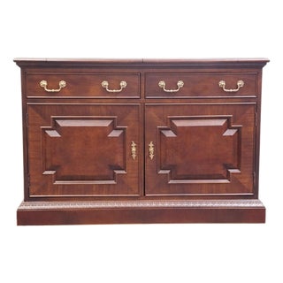 Century Furniture Solid Mahogany Traditional Style 72" Flip Top Server Buffet For Sale