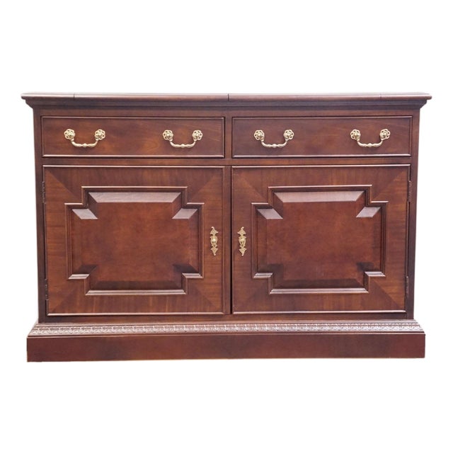 Century Furniture Solid Mahogany Traditional Style 72" Flip Top Server Buffet For Sale