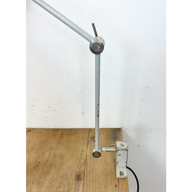 Metal Industrial Grey Table Lamp from Elektrosvit, 1970s For Sale - Image 7 of 18