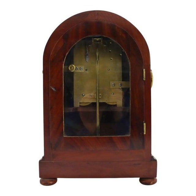 Antique English Frodsham Flame Mahogany Bracket Clock With Shelf C1820 For Sale - Image 12 of 18