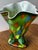 Mid-Century Modern Large 12” Mid-Century Murano Style Splatter Glass Fazzoletto Handkerchief Vase For Sale - Image 3 of 10