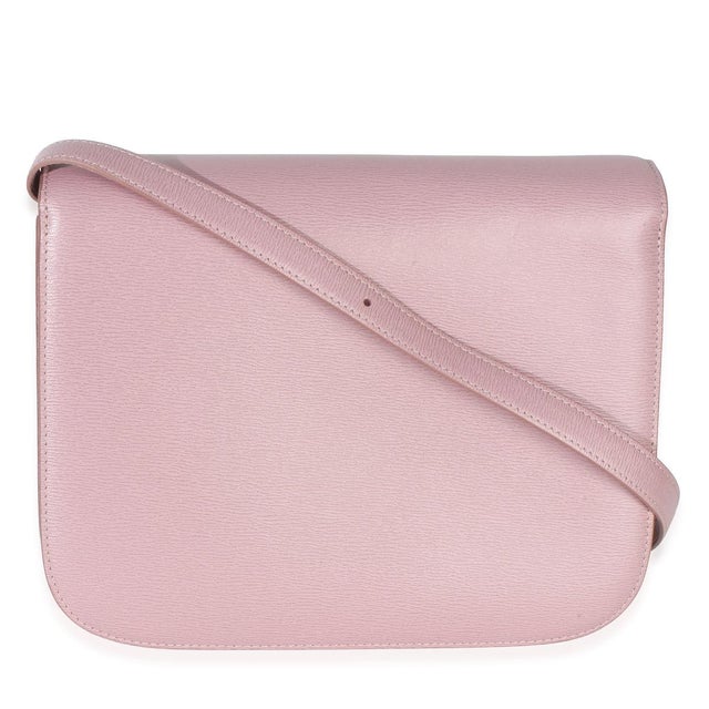 Celine Pink Textured Calfskin Small Box Bag For Sale - Image 4 of 9