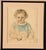 Gustav Adolf Friedrich 1824 Dresden – 1889 ibid. 'Portrait of a blond-haired toddler in a blue suit with an apple(?) in...