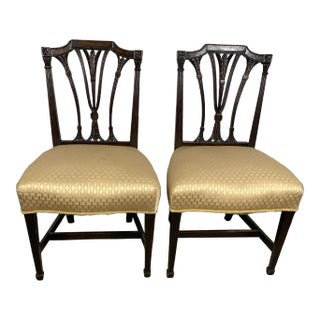 Antique Chairs Desk Dining Library Hepplewhite Sheraton 19th Century For Sale