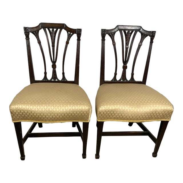 Antique Chairs Desk Dining Library Hepplewhite Sheraton 19th Century For Sale