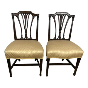Antique Chairs Desk Dining Library Hepplewhite Sheraton 19th Century