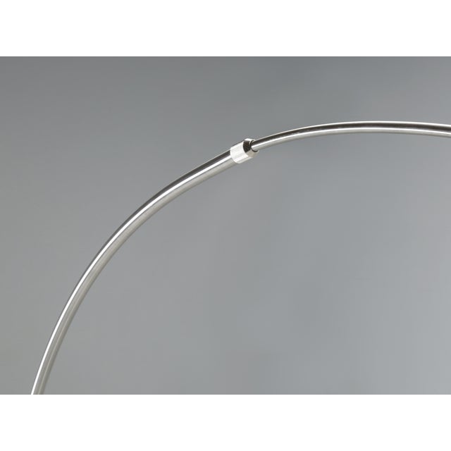 Arch Floor Lamp Style of Castiglioni’s Arco Stainless & Marble For Sale In Chicago - Image 6 of 12