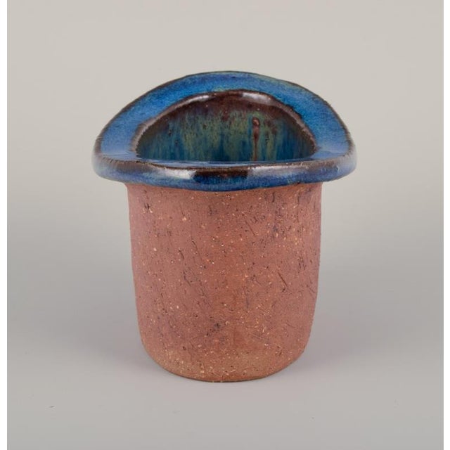 Modernist Swedish Ceramic Vase by Curt Magnus Addin, 1970s For Sale - Image 4 of 9