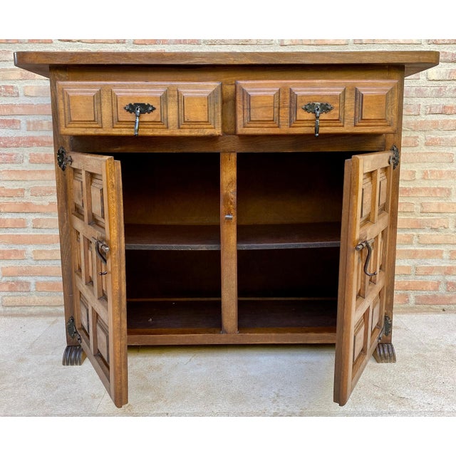 Spanish Catalan Carved Walnut Chest of Drawers, Highboy or Console, 1920s For Sale - Image 11 of 18