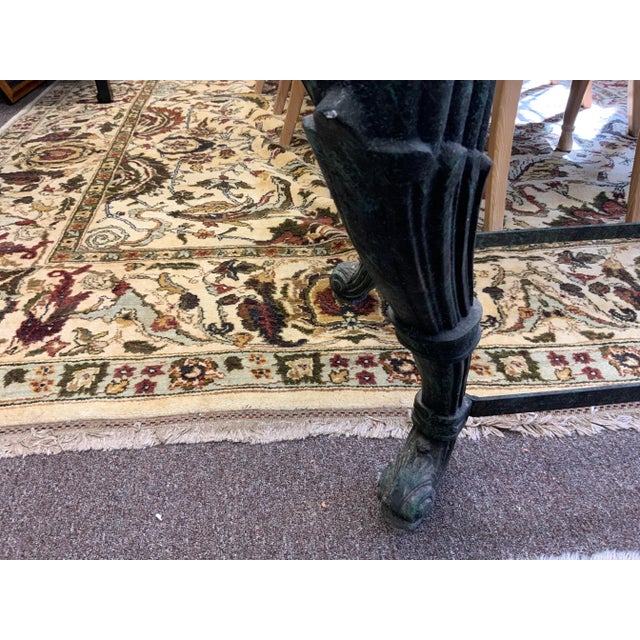 Mid 20th Century Iron Neoclassical Table Base With Faux Verdigris Finish For Sale - Image 13 of 13