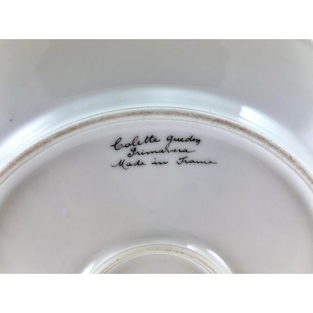 Mid-Century Modern 1950s Signed Colette Gueden Hand Painted Cabinet Plate 12.5" for Primavera - France For Sale - Image 3 of 3