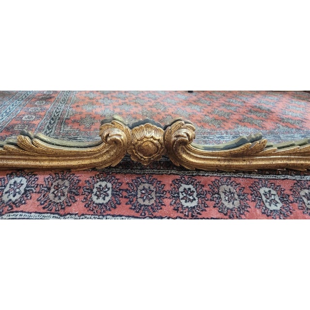 Fine French Rococo Style Gilt Wood Wall or Mantel Mirror For Sale - Image 4 of 10