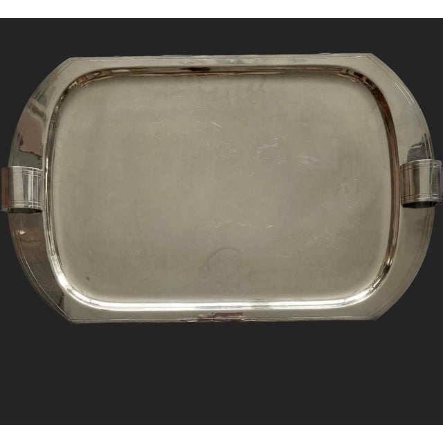 1930s Art Deco Silver-Plated Tray, France, 1930s For Sale - Image 5 of 5