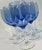 Pillar Stemmed Blue Goblets- Set of Six For Sale - Image 12 of 12