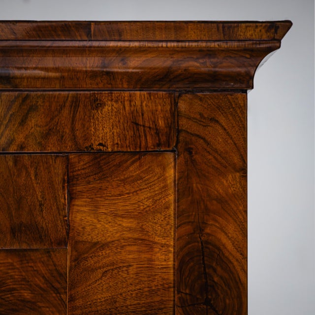 Biedermeier Armoire in Walnut, 1830 For Sale - Image 9 of 12