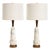1960s Mid-Century Carved Marble Table Lamps - Pair For Sale