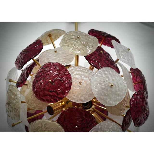 Metal Murano Sputnik Art Glass Pendant Light, 2000 For Sale - Image 7 of 10
