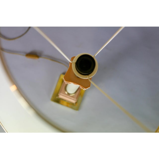 Vintage Murano Glass and Brass Table Lamp by Tommaso Barbi For Sale - Image 6 of 13