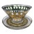 Culver Gold and Emerald Green Bowl and Platter - Set of 2 For Sale