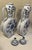 Ceramic Vintage Pair of Blue and White Chinese Porcelain Moonflask (Urn, Vase) For Sale - Image 7 of 13