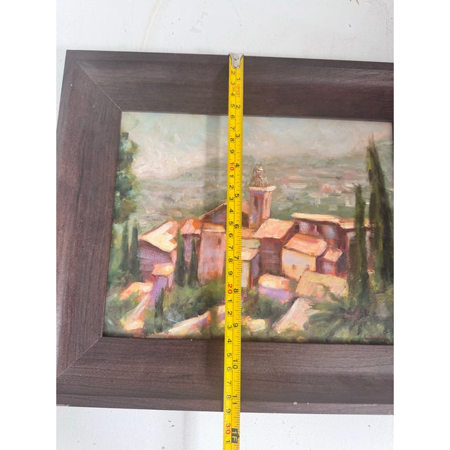 Paint 1950s Original Saint-Paul-De-Vence France Oil Painting Vintage For Sale - Image 7 of 12